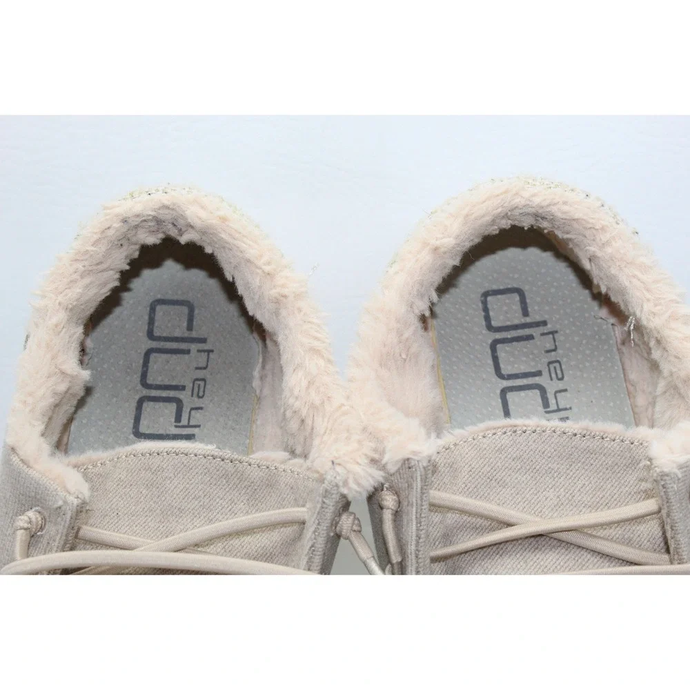 Hey Dude Wendy Funk Autumn Tan Faux Fur Lined Slip On Loafers Womens 9 121931546